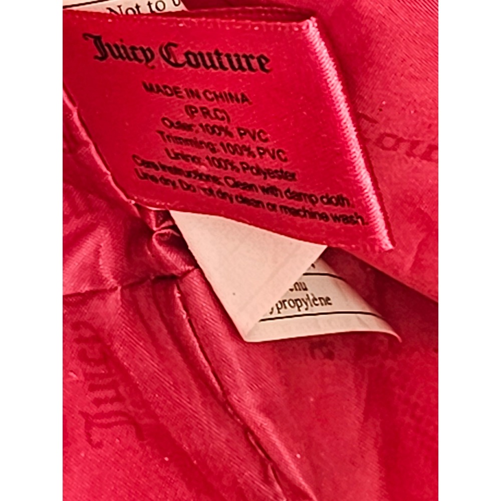Juicy Couture‎ Black Pink Tote Bag Gold Hardware Zip Pocket Shoulder Bag - Picture 9 of 9